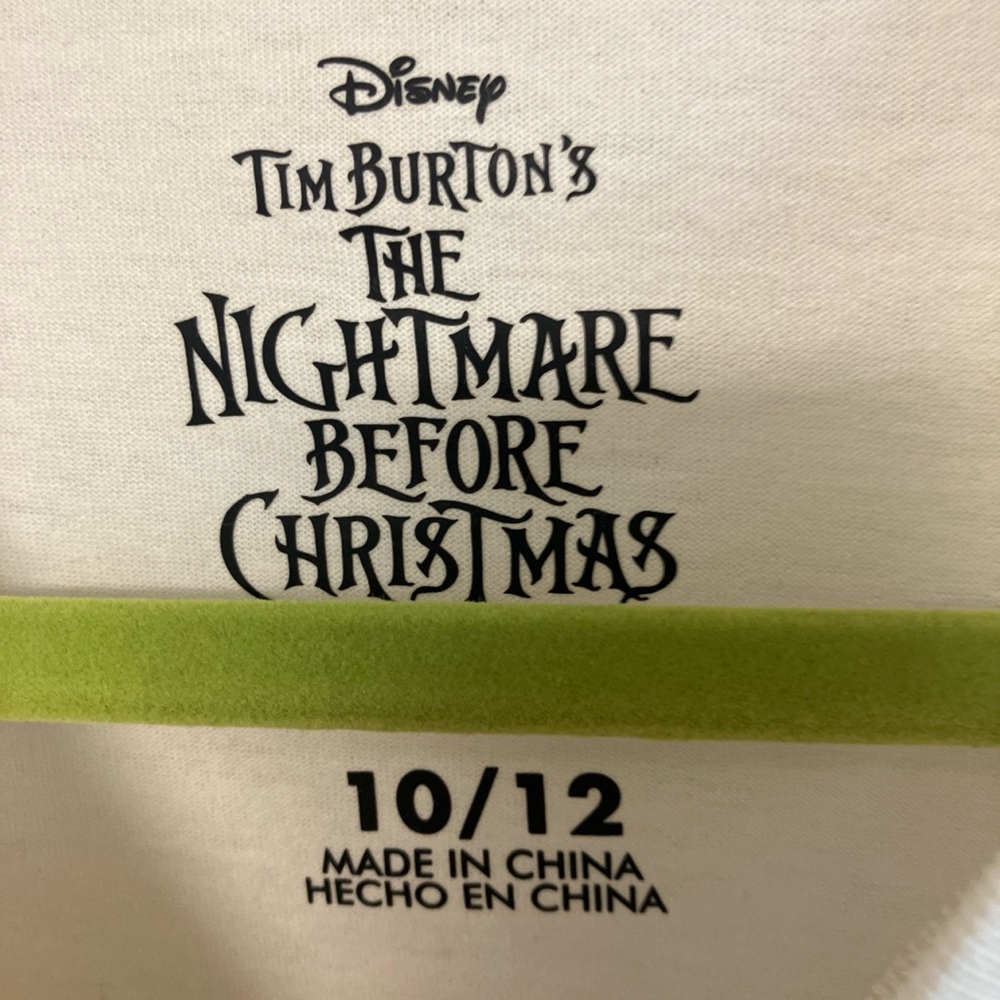 Disney Kids Nightmare Before Christmas T-Shirt - Cream 10/12 - Picture 2 of 7
